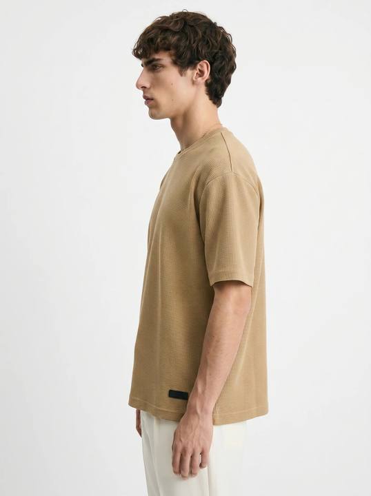DUNE WAFFLE TEXTURED OVERSIZED T-SHIRT S27