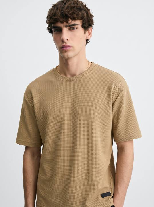 DUNE WAFFLE TEXTURED OVERSIZED T-SHIRT S27