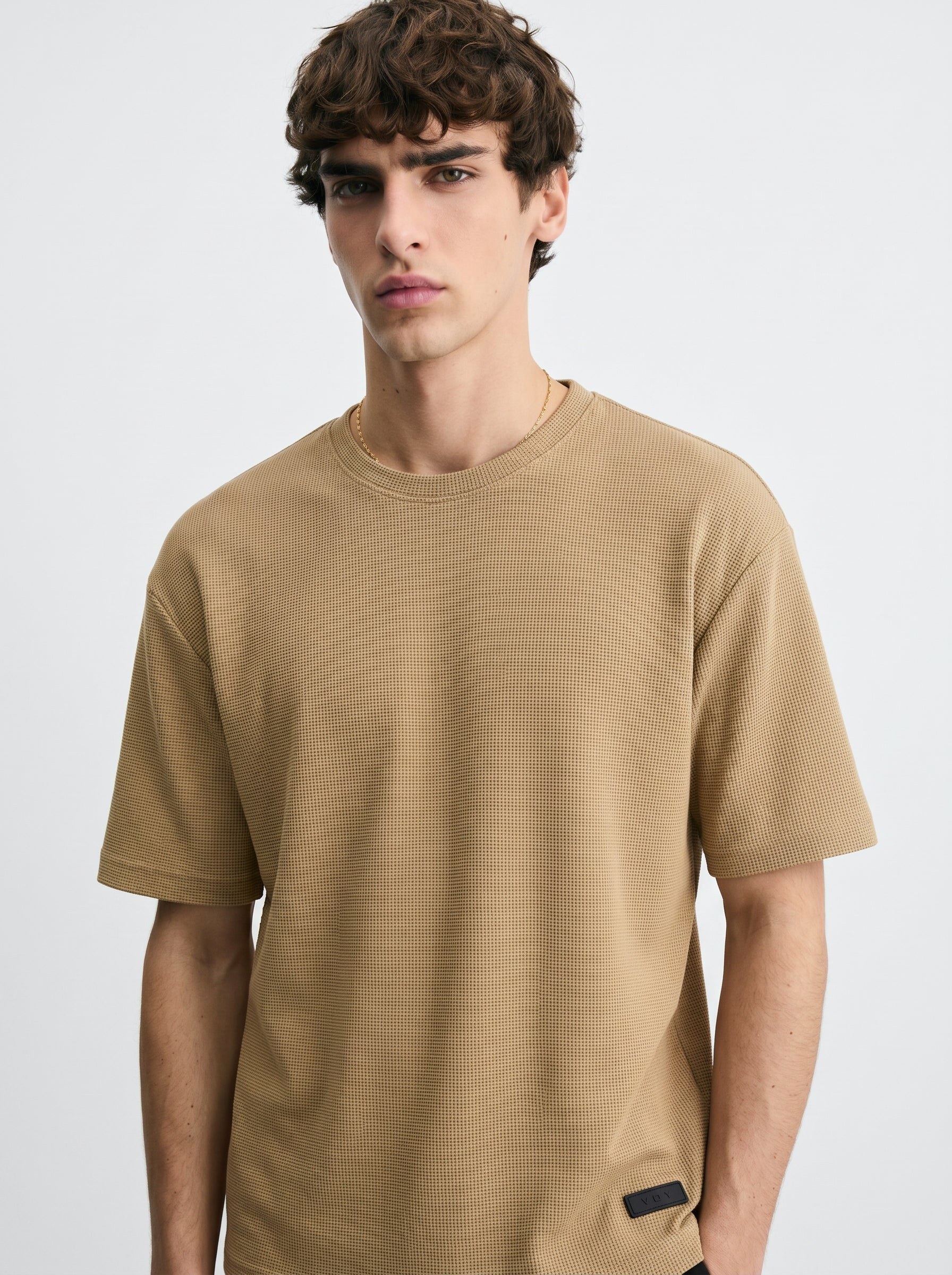 DUNE WAFFLE TEXTURED OVERSIZED T-SHIRT S27