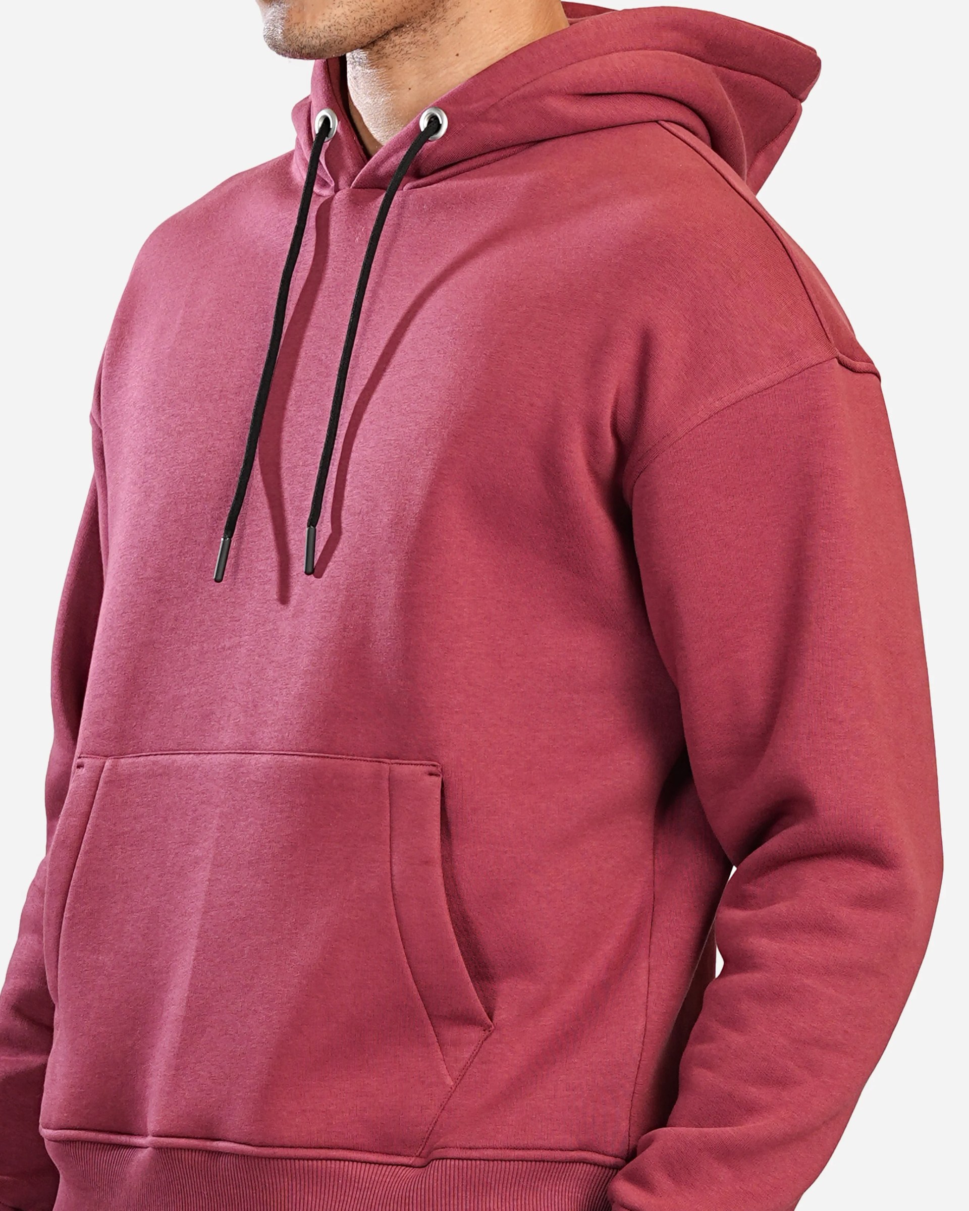 BURGUNDY EVERYDAY OVERSIZED FIT HOODIE W26