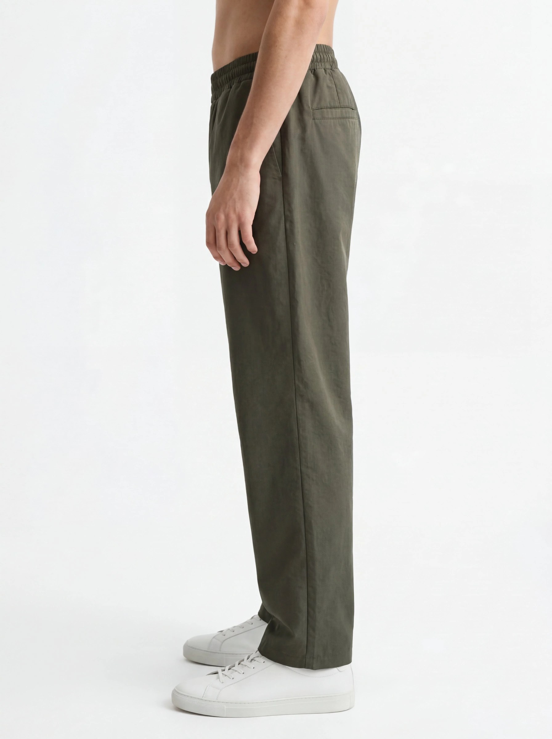 OLIVE TWILIGHT WIDE-LEG TENCEL PANTS S27