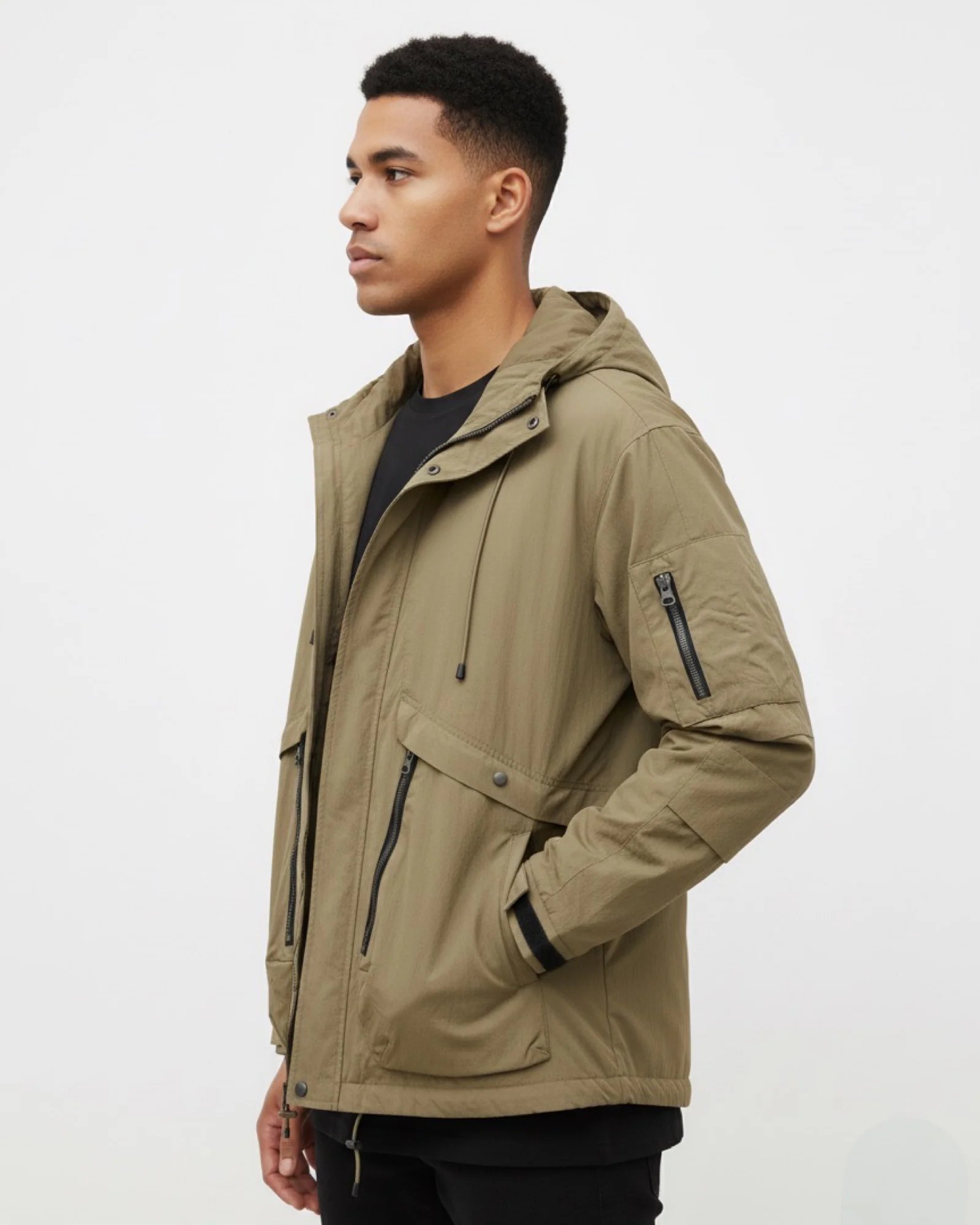 KHAKI TECHNICAL PARKA JACKET W26