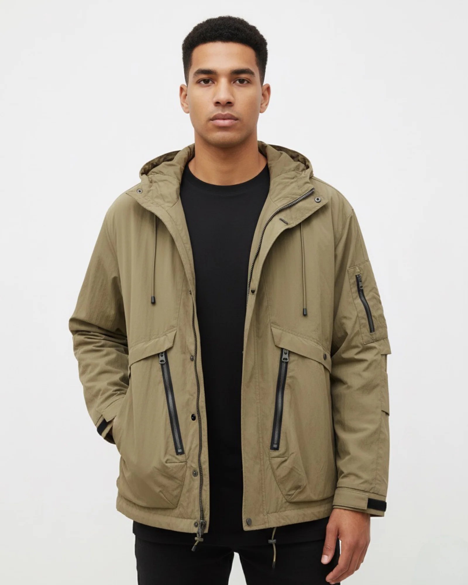 KHAKI TECHNICAL PARKA JACKET W26