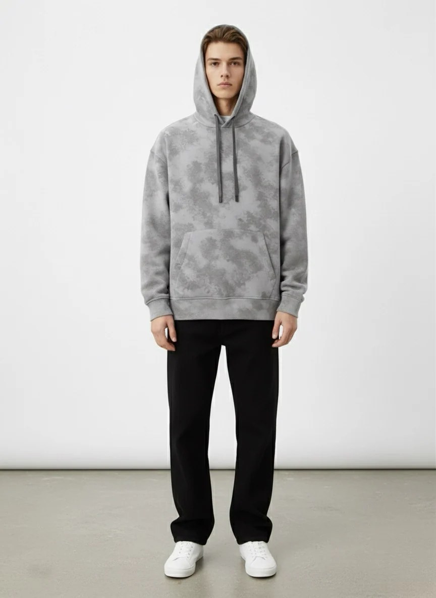 ASH CLOUD-DYE OVERSIZED HOODIE W26