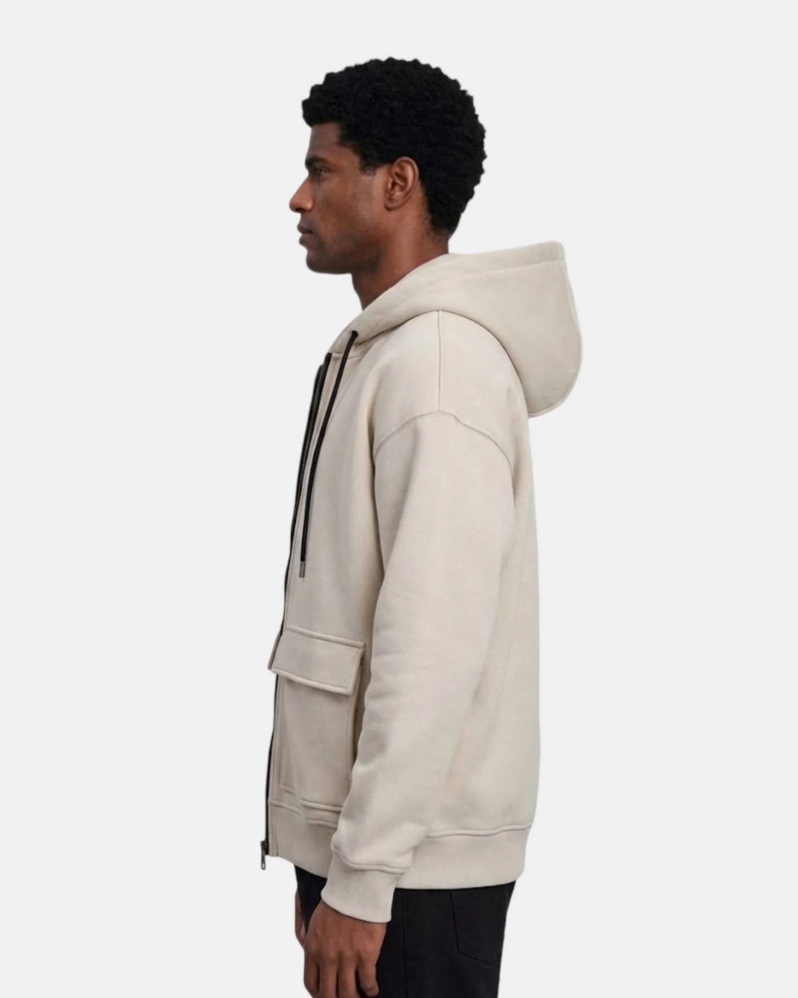 OFF-WHITE DOUBLE-ZIP CARGO OVERSIZED HOODIE W26