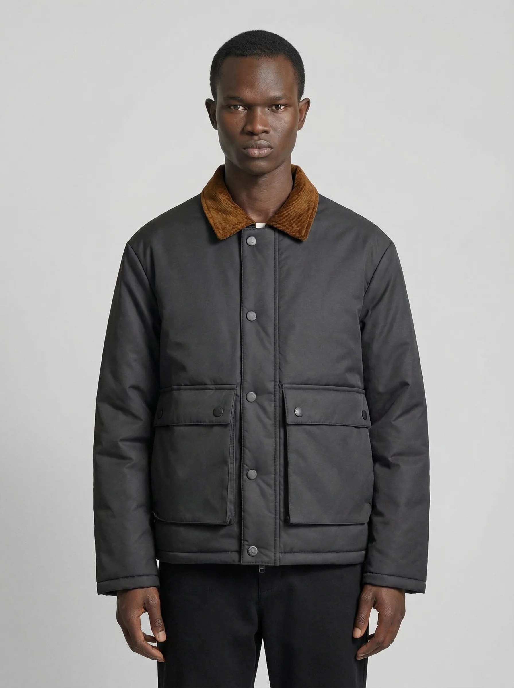 GREY FIELD JACKET – CORDUROY COLLAR W26