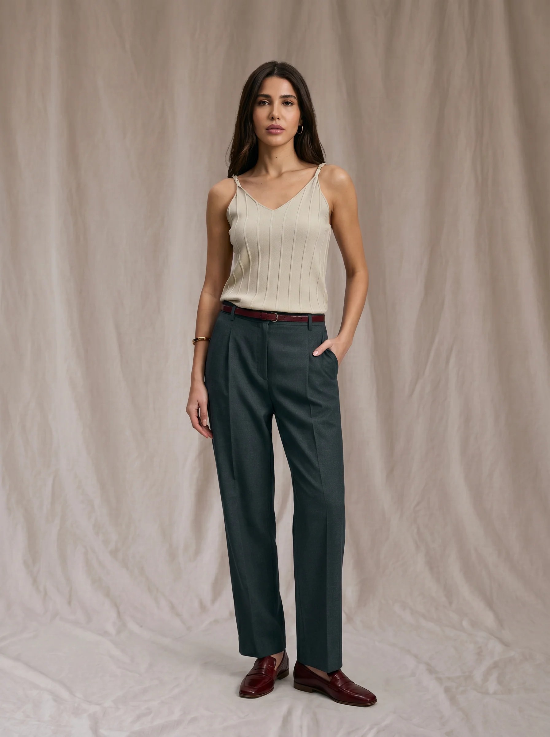 GRAPHITE TAILORED TAPERED TROUSERS S27