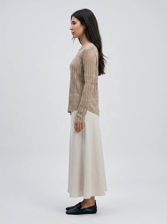 SANDSTONE OPEN-KNIT SWEATER S27