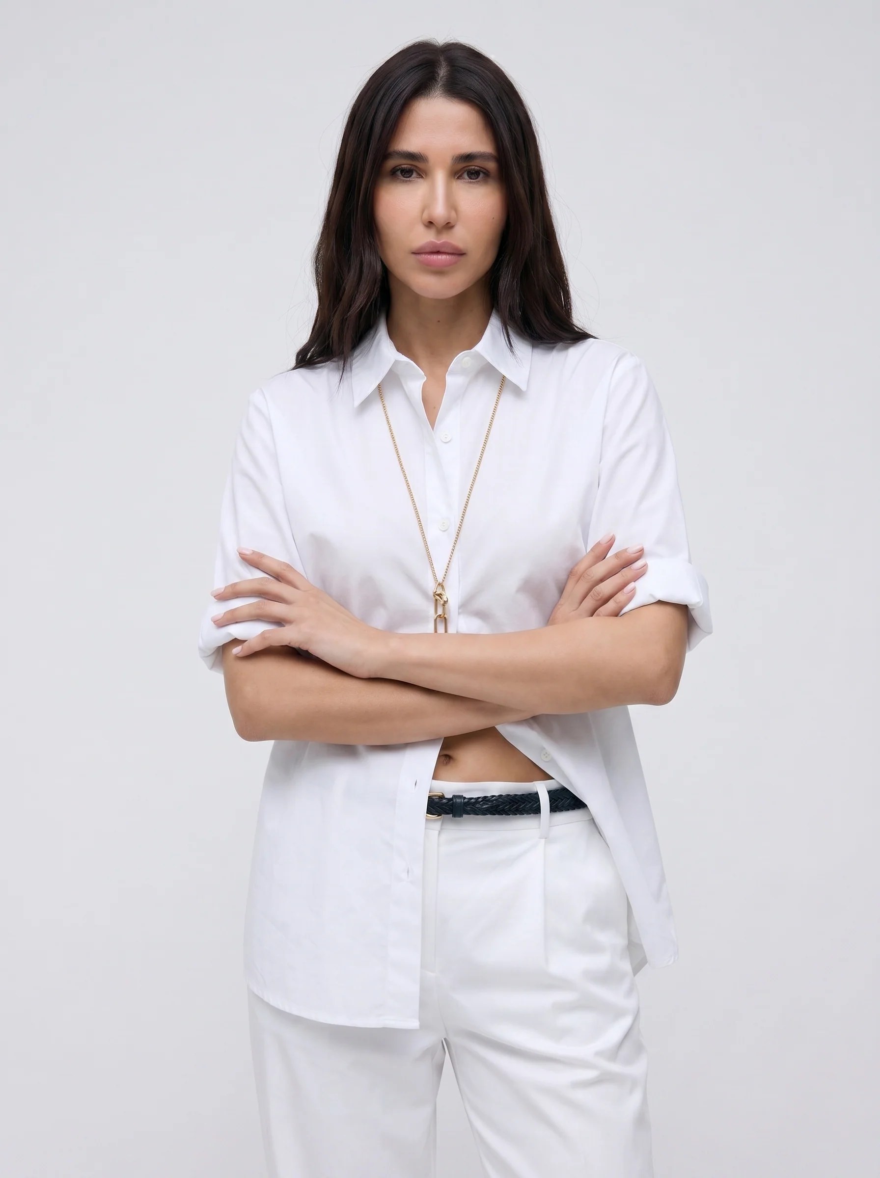 PURE AURA RELAXED WOVEN SHIRT S27