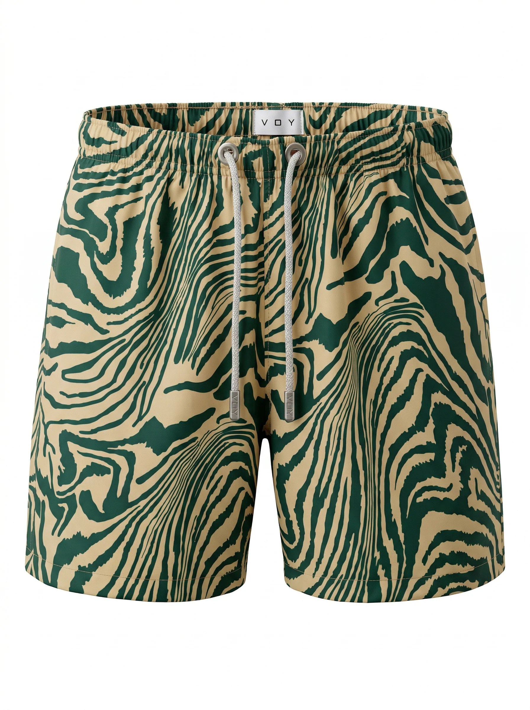 FOREST WAVE ABSTRACT PRINT RELAXED SWIM TRUNK S27