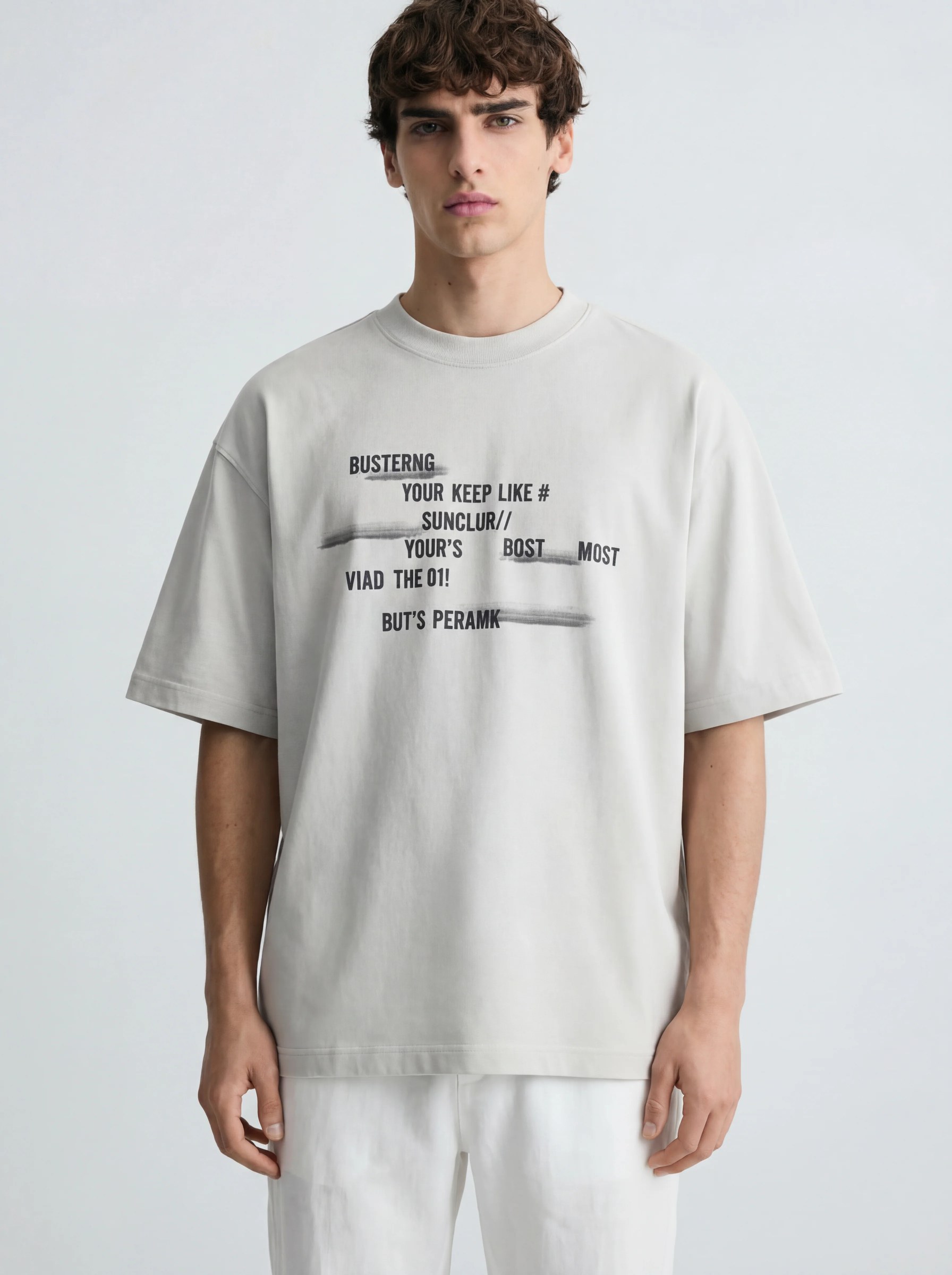 ASH STATIC TYPO OVERSIZED T-SHIRT S27