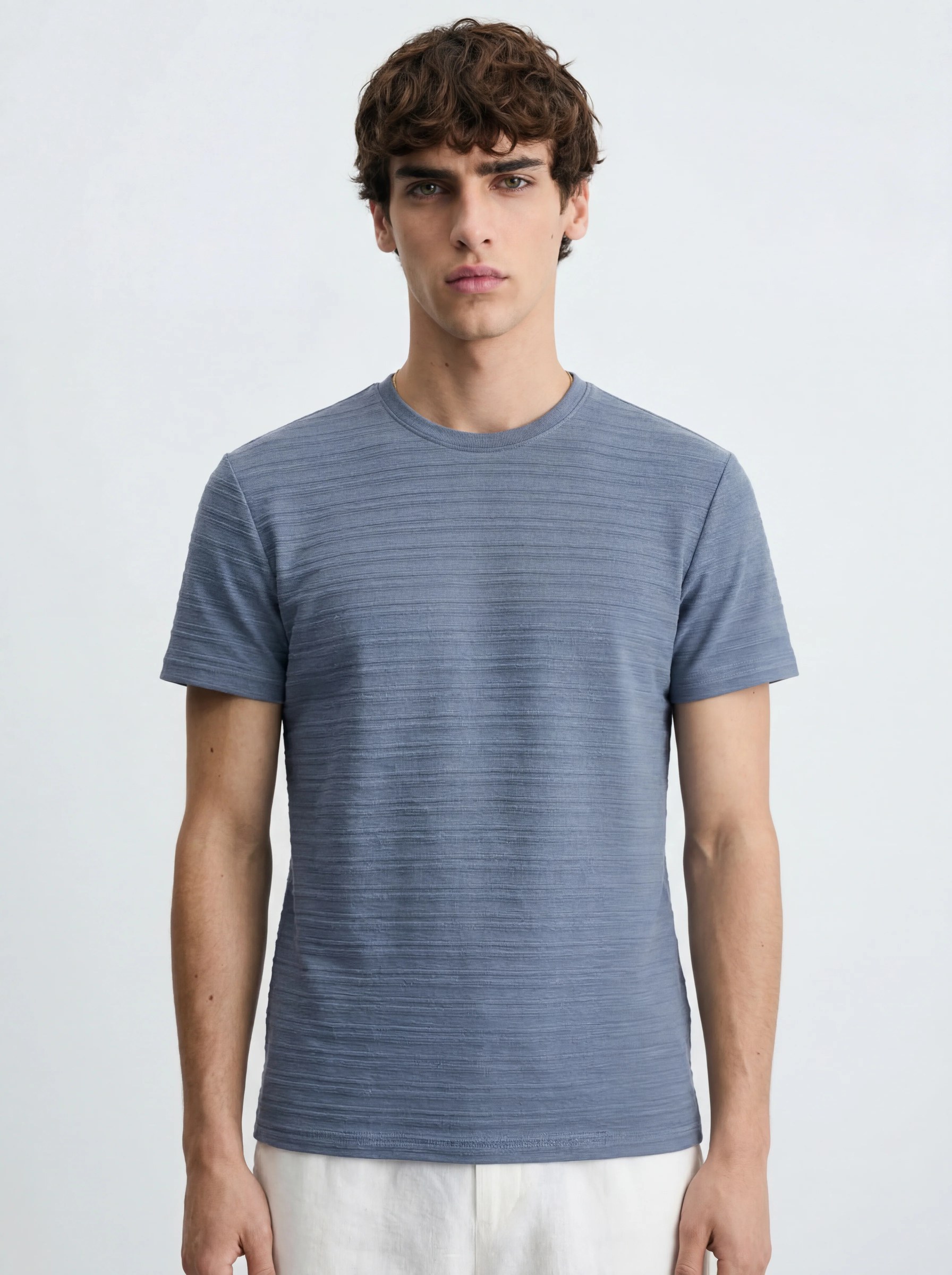 OCEAN DUST TEXTURED SLIM-FIT T-SHIRT S27