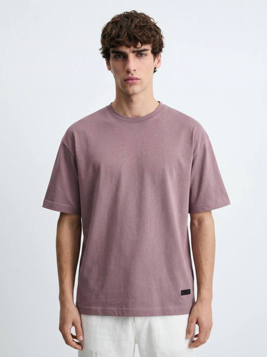 DUSTY MAUVE OVERSIZED COTTON T-SHIRT S27