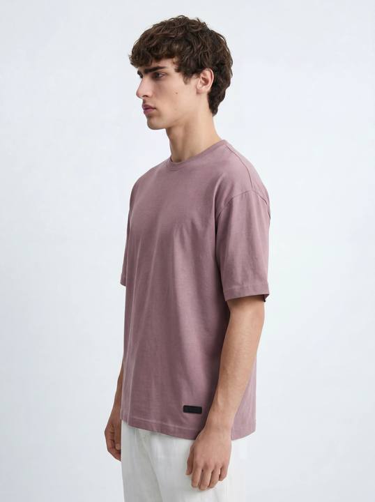 DUSTY MAUVE OVERSIZED COTTON T-SHIRT S27