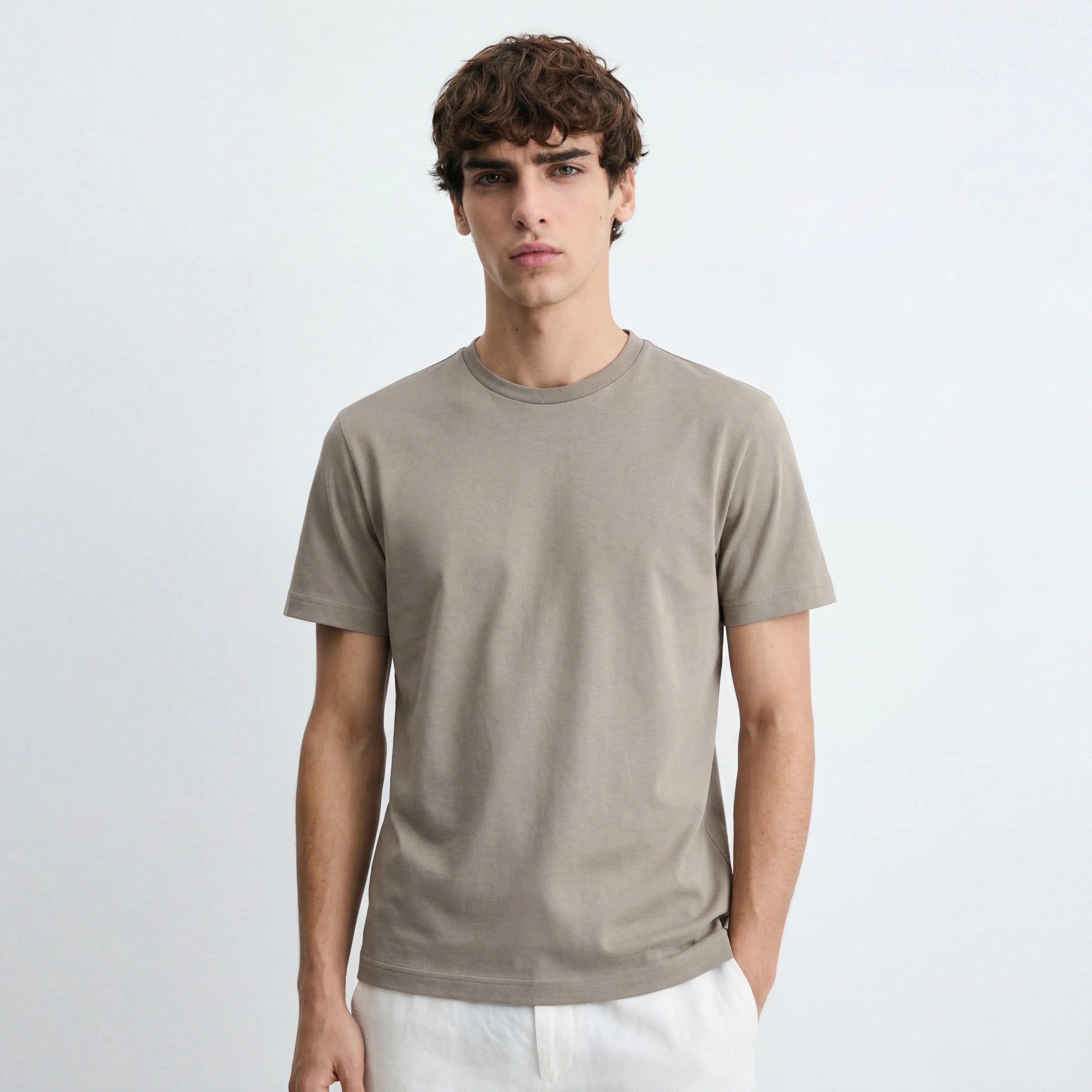 DESERT TAUPE SLIM BASICT-SHIRT S27