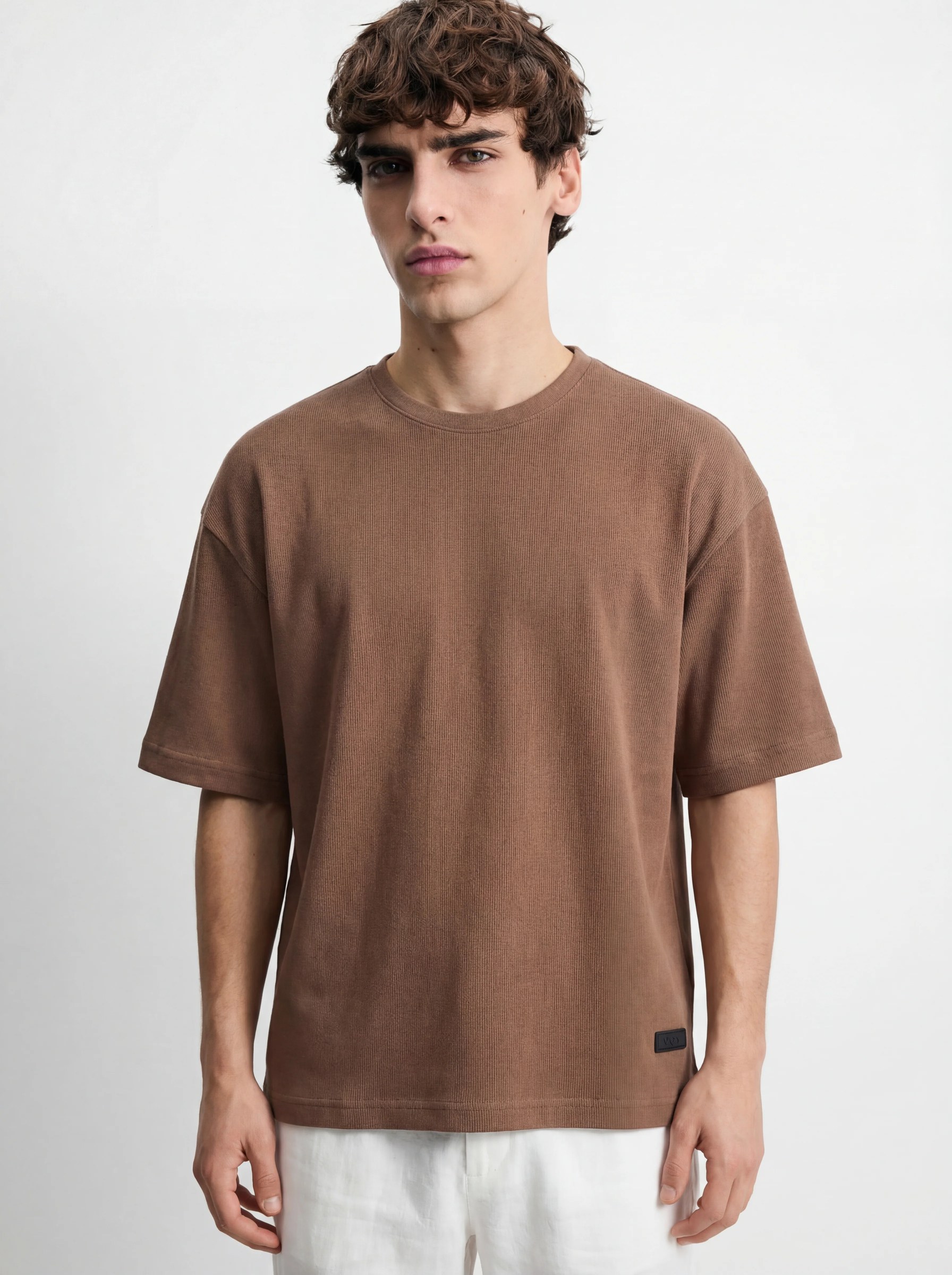 COCOA MICRO RIB OVERSIZED T-SHIRT S27