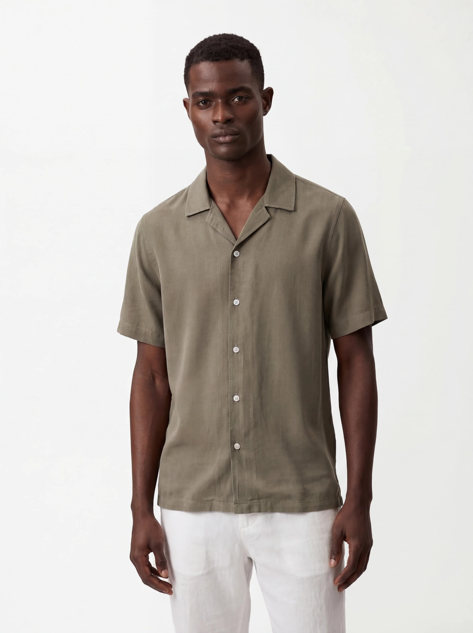 OLIVE RESORT RELAXED TENCEL SHIRT S27