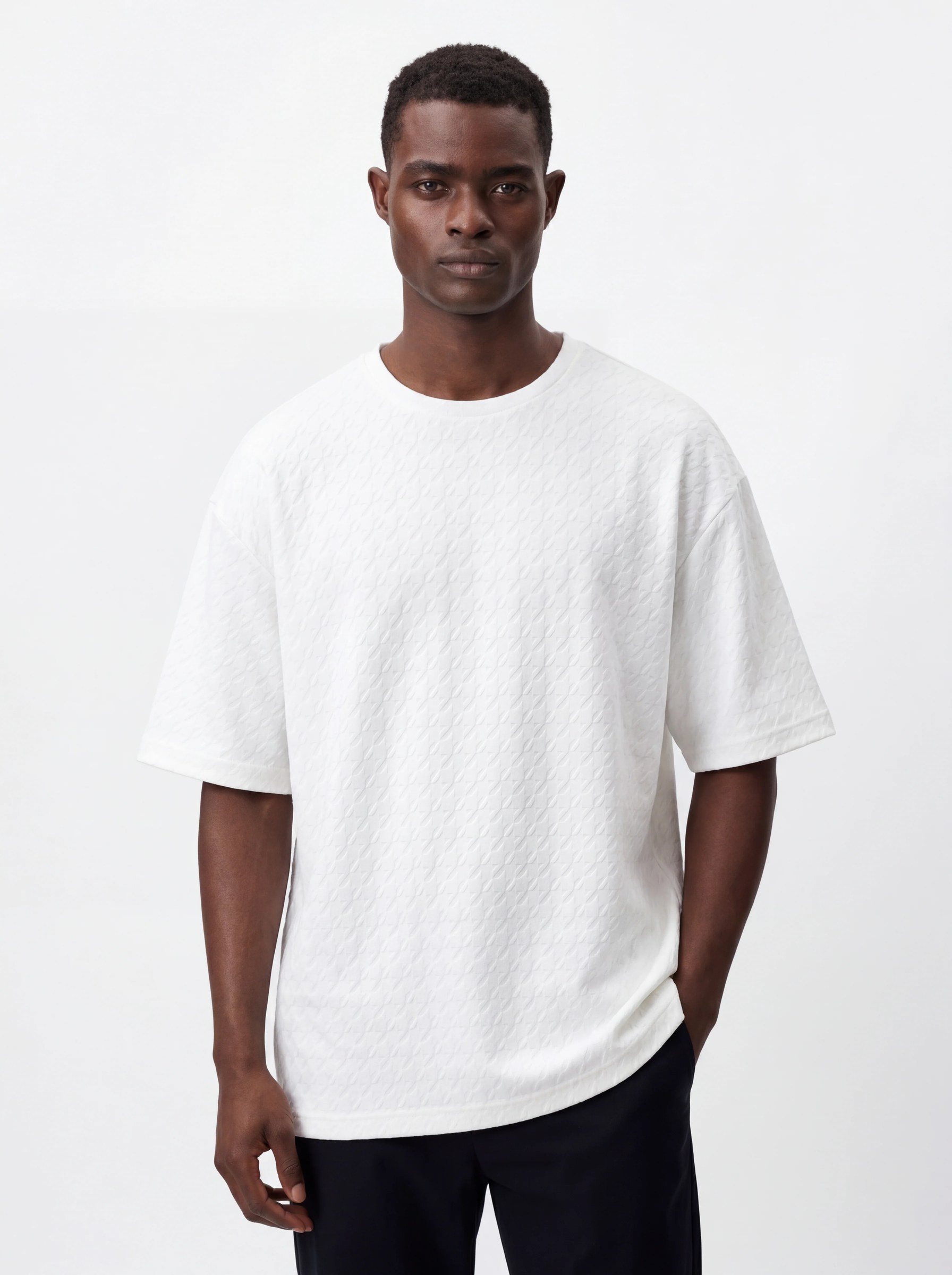 WHITE DESERT RIPPLE OVERSIZED T-SHIRT S27