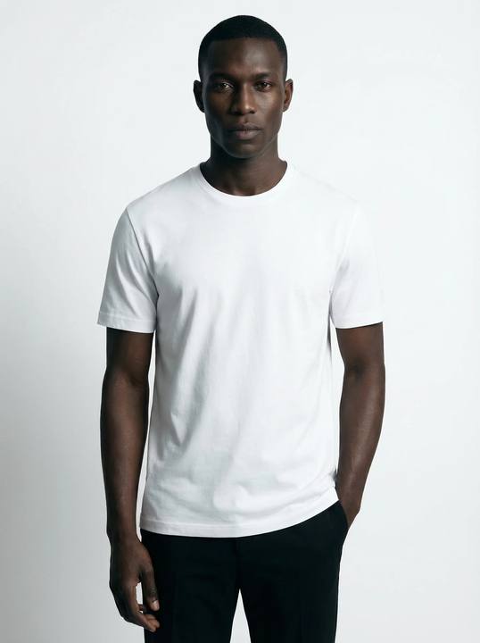 WHITE VOID SLIM BASIC T-SHIRT W27N