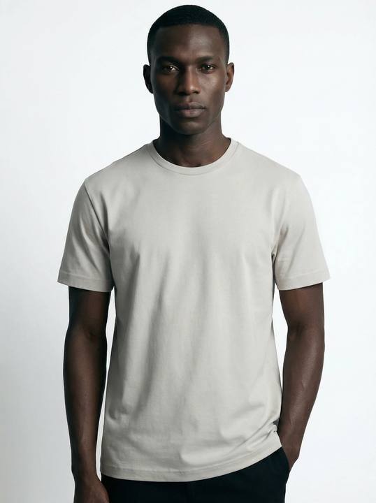 WARM GREIGE CORE SLIM BASIC T-SHIRT S27