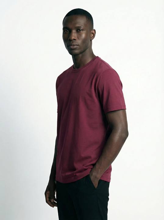 OXBLOOD CORE SLIM BASIC T-SHIRT W27N