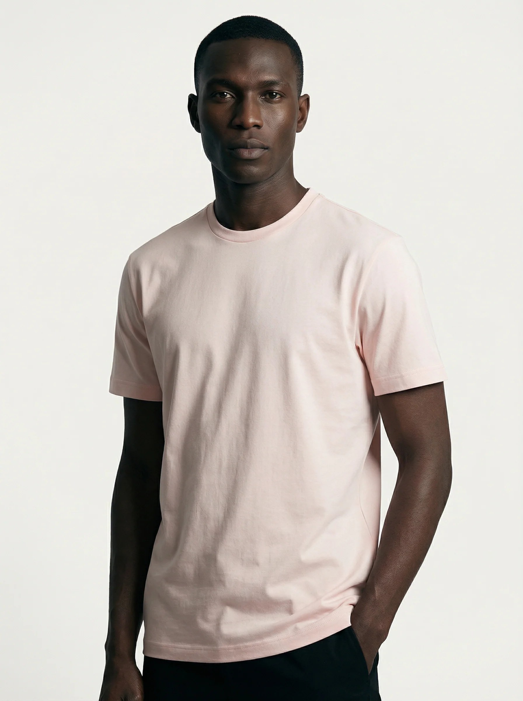 PALE BLUSH CORE SLIM BASIC T-SHIRT S27