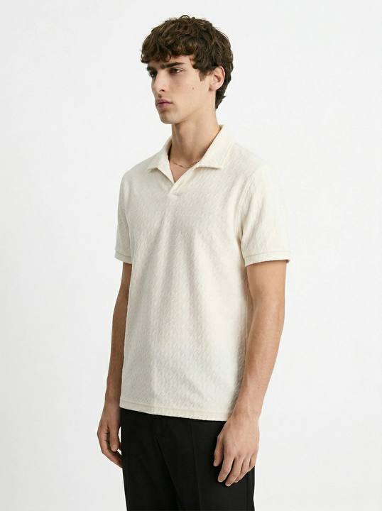IVORY DESERT RIPPLE RESORT RELAXED POLO S27