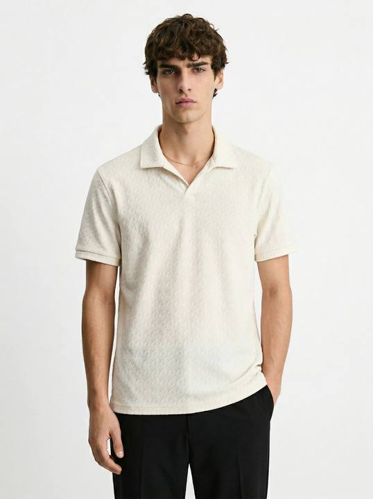 IVORY DESERT RIPPLE RESORT RELAXED POLO S27