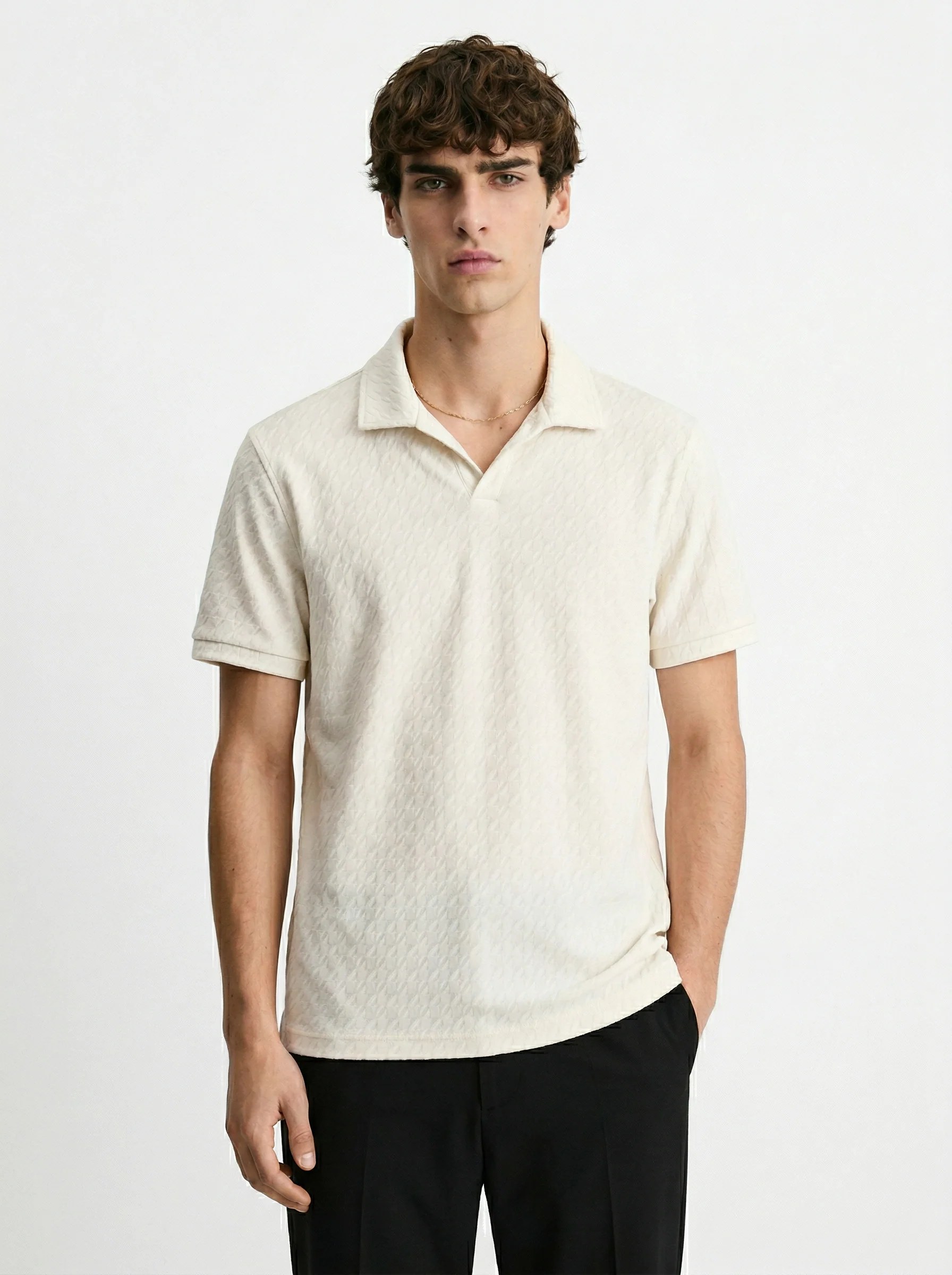 IVORY DESERT RIPPLE RESORT RELAXED POLO S27