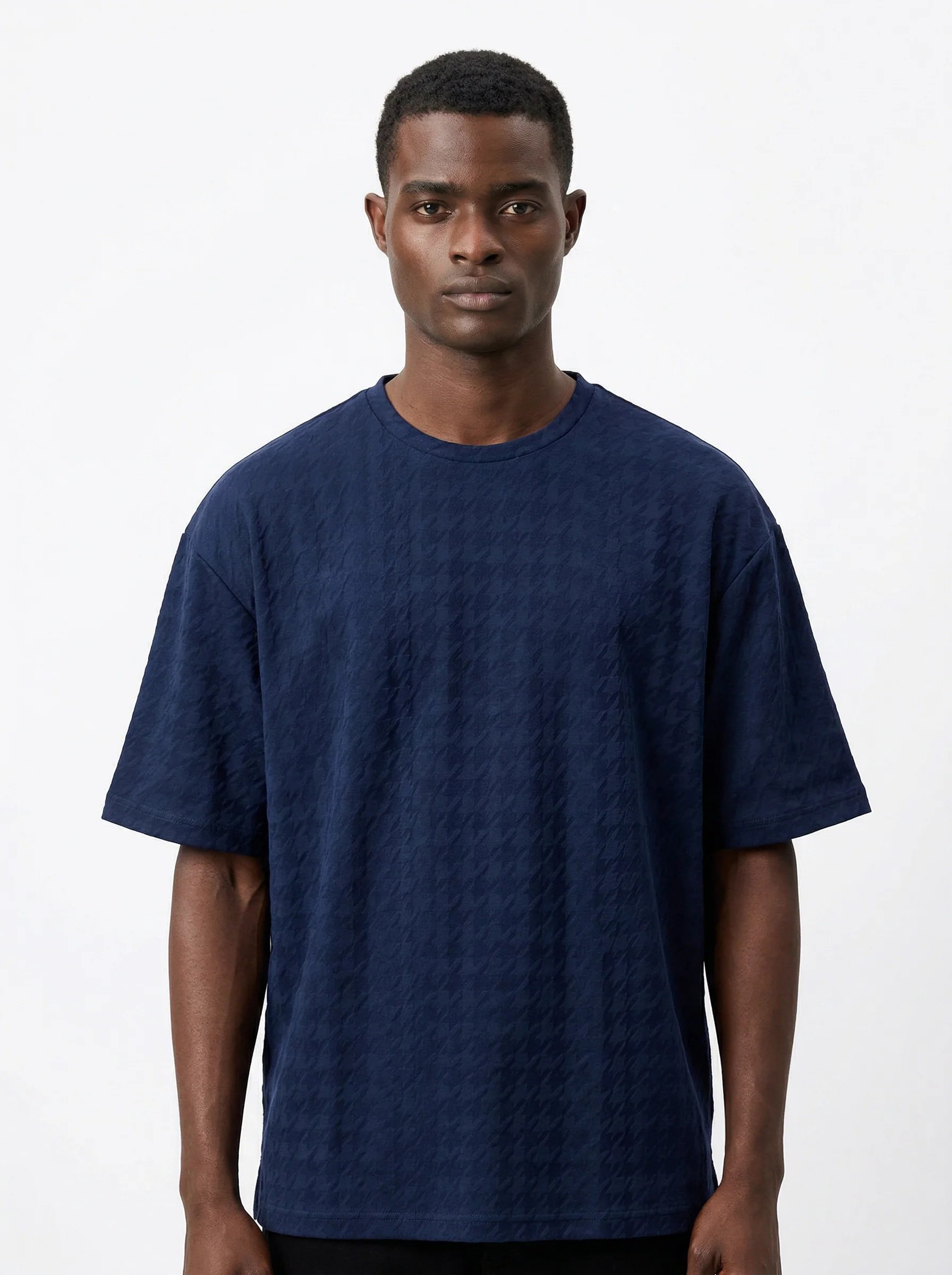 DEEP NAVY DESERT RIPPLE OVERSIZED T-SHIRT S27