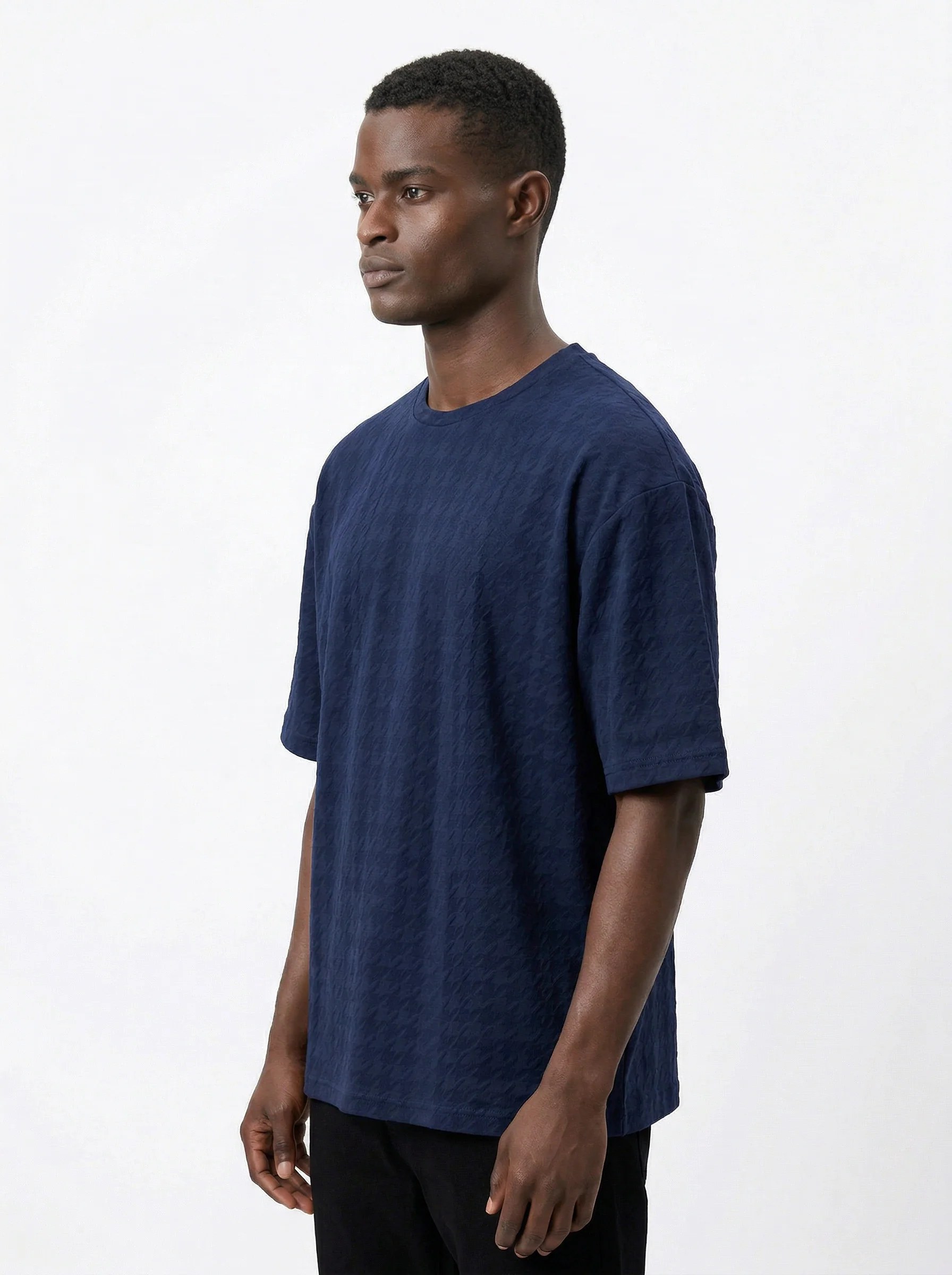 DEEP NAVY DESERT RIPPLE OVERSIZED T-SHIRT S27