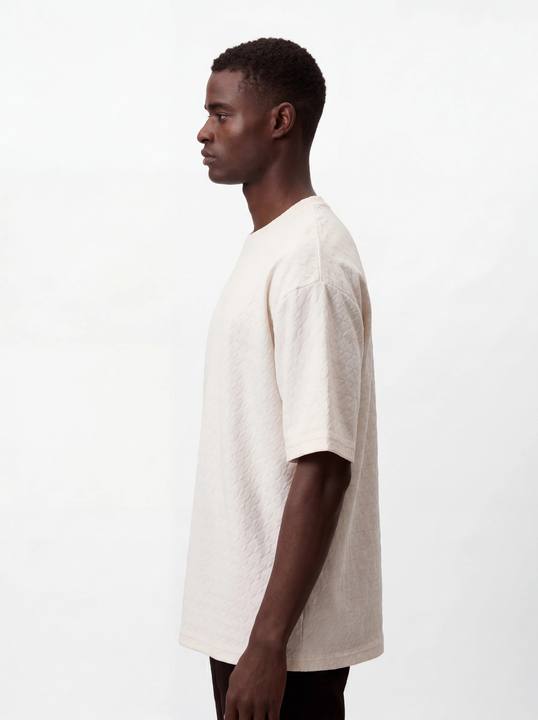SOFT CREAM DESERT RIPPLE OVERSIZED T-SHIRT S27