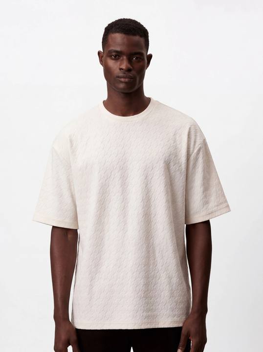 SOFT CREAM DESERT RIPPLE OVERSIZED T-SHIRT S27