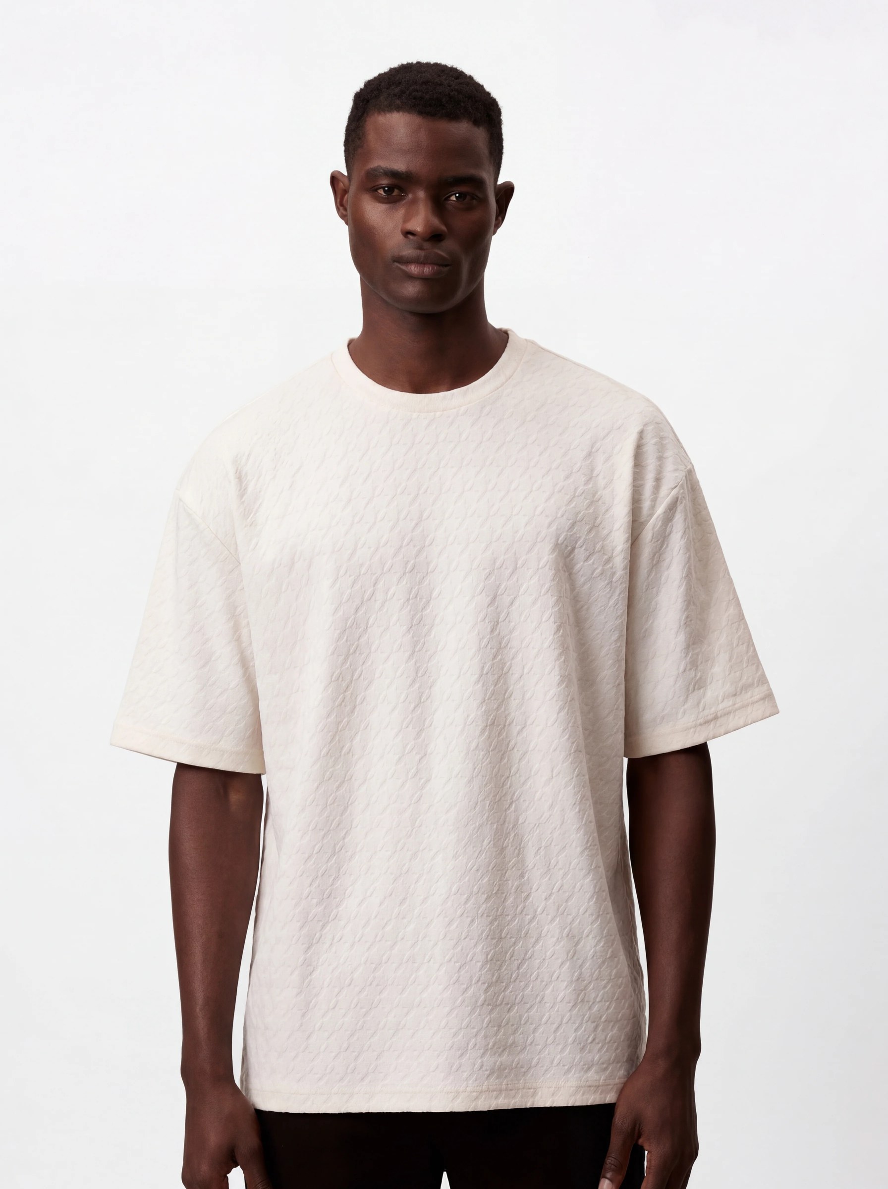 SOFT CREAM DESERT RIPPLE OVERSIZED T-SHIRT S27