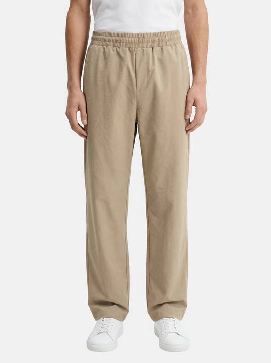 KHAKI WIDE-LEG TENCEL PANTS S27