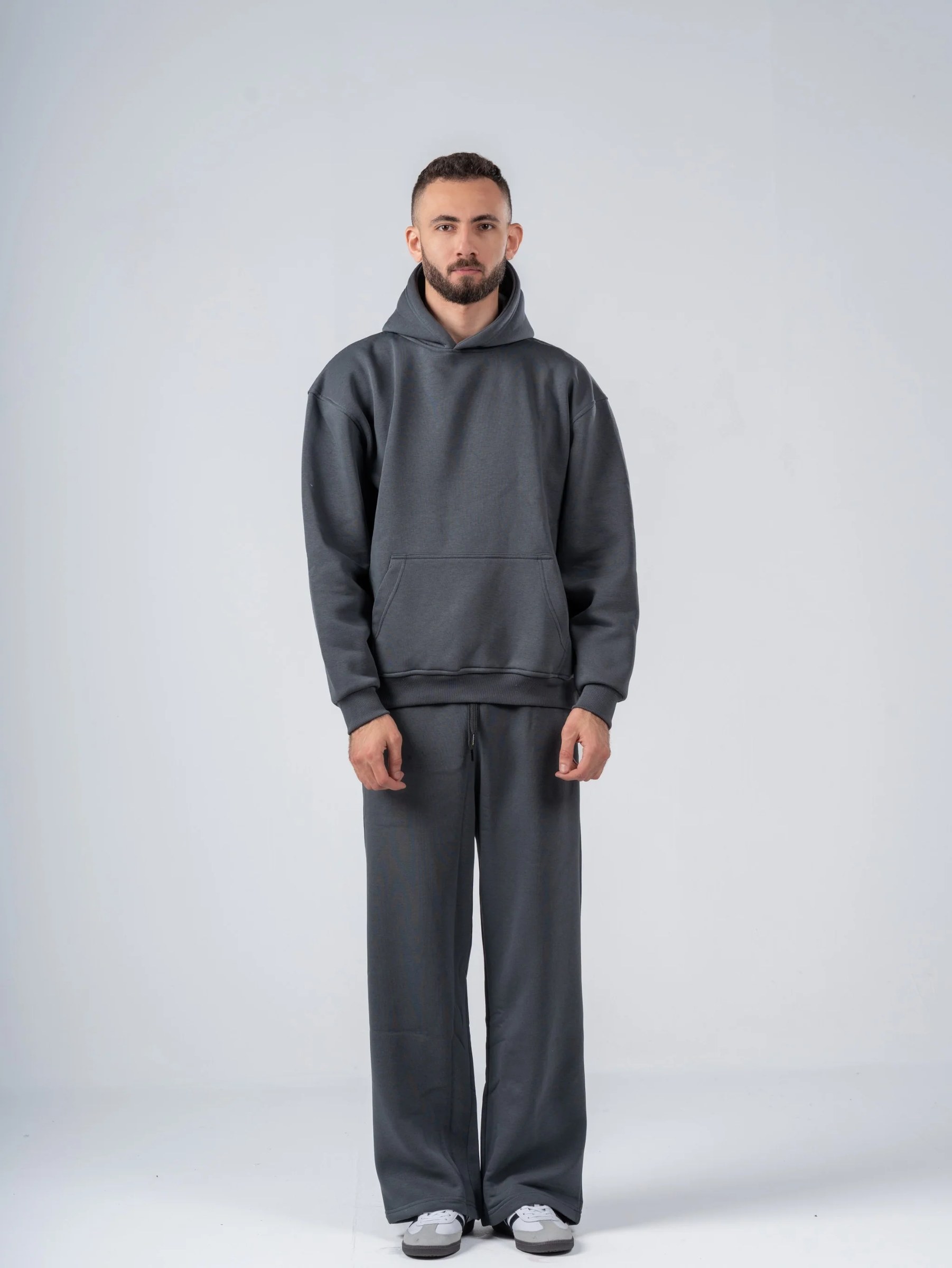 CHARCOAL MELTON SET