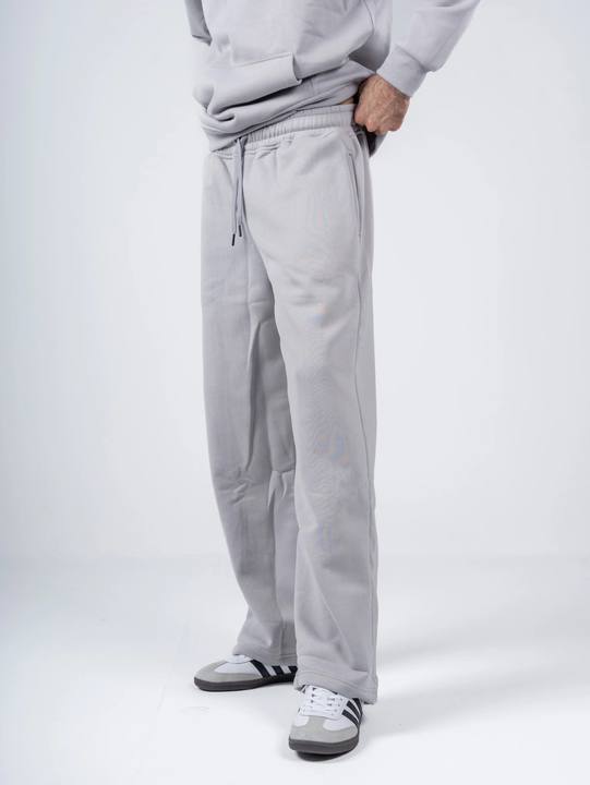 SILVER WIDE LEG SWEATPANTS