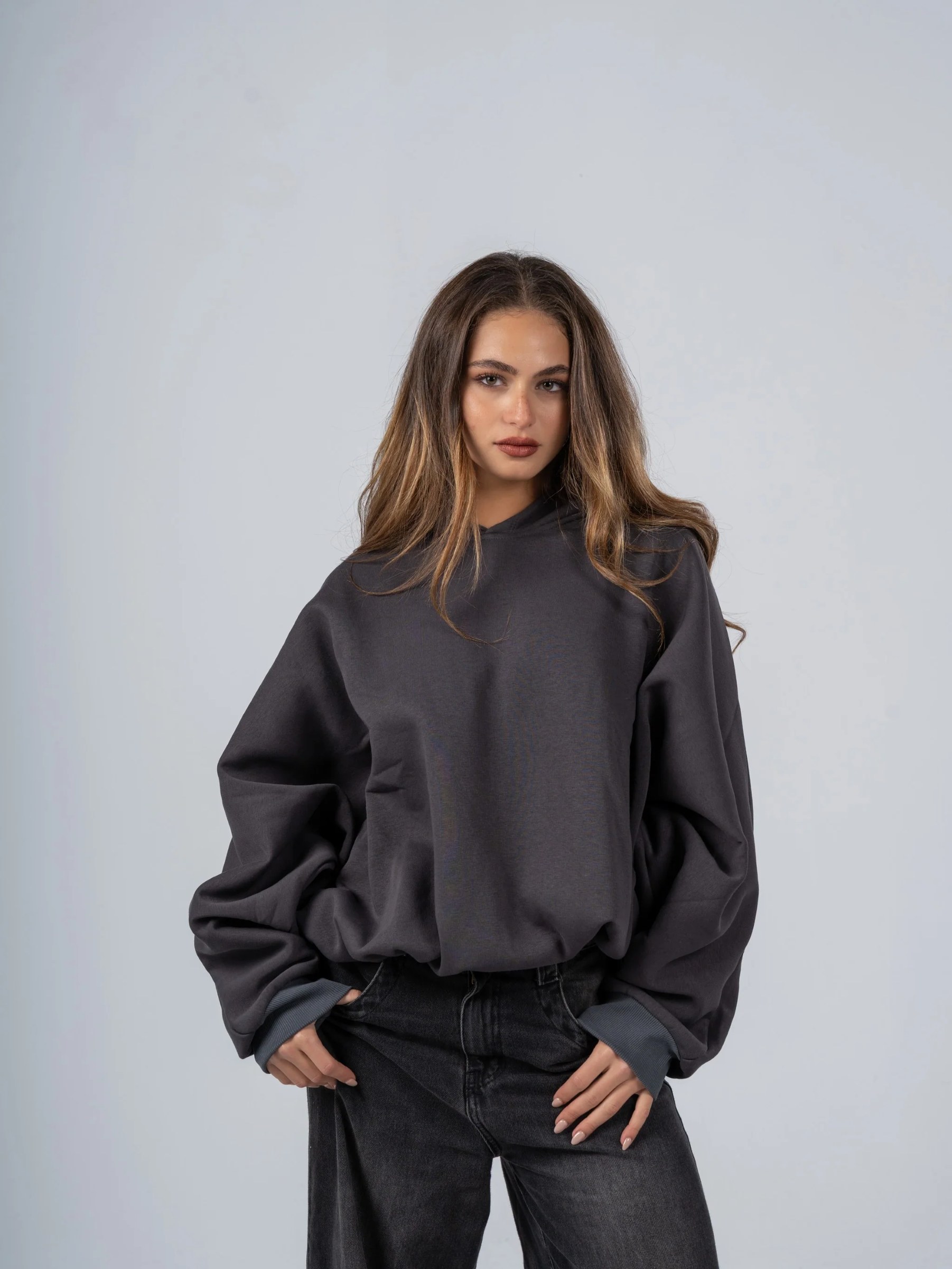 CHARCOAL BAT HOODIE