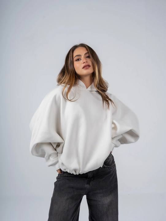 WHITE BAT HOODIE