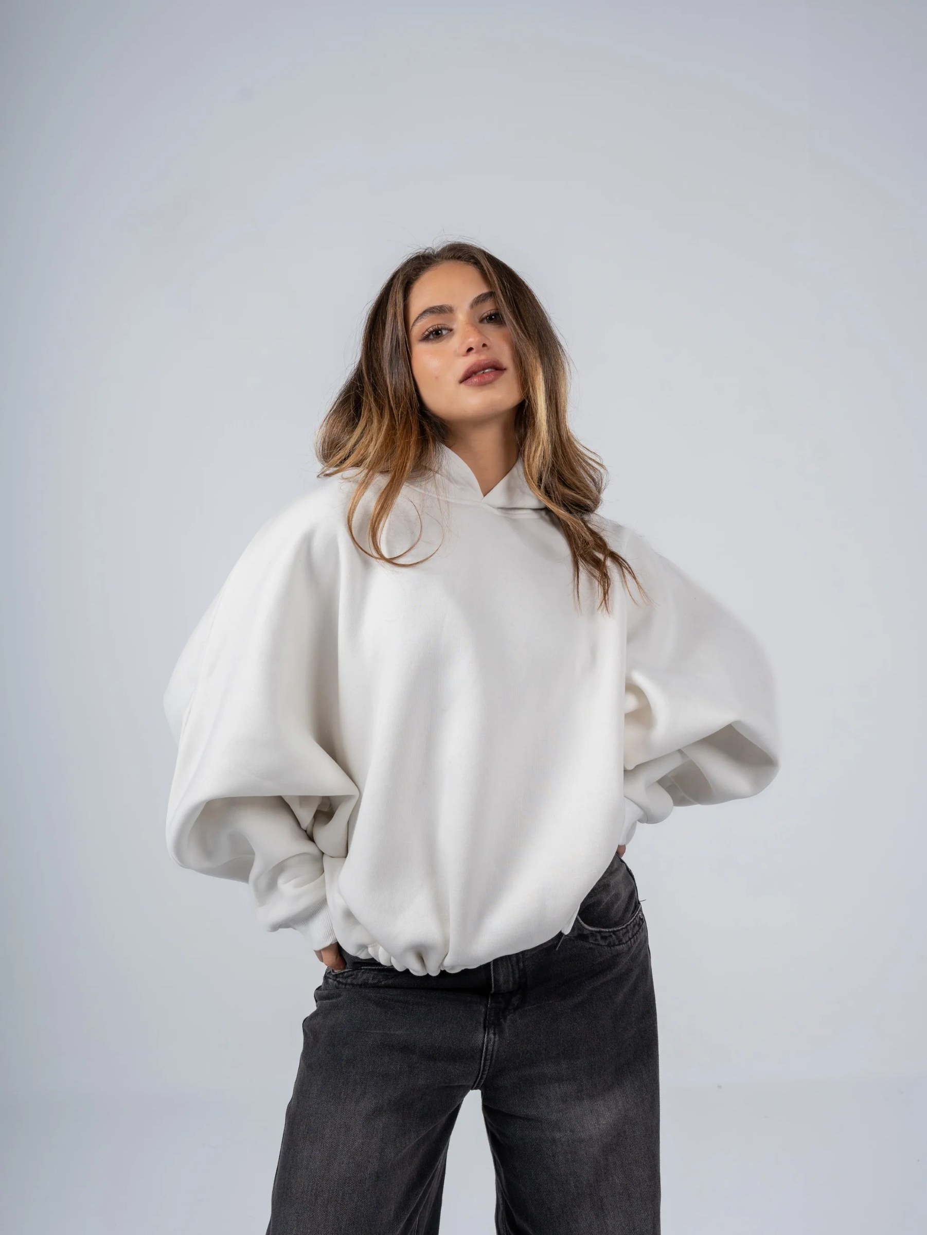 WHITE BAT HOODIE