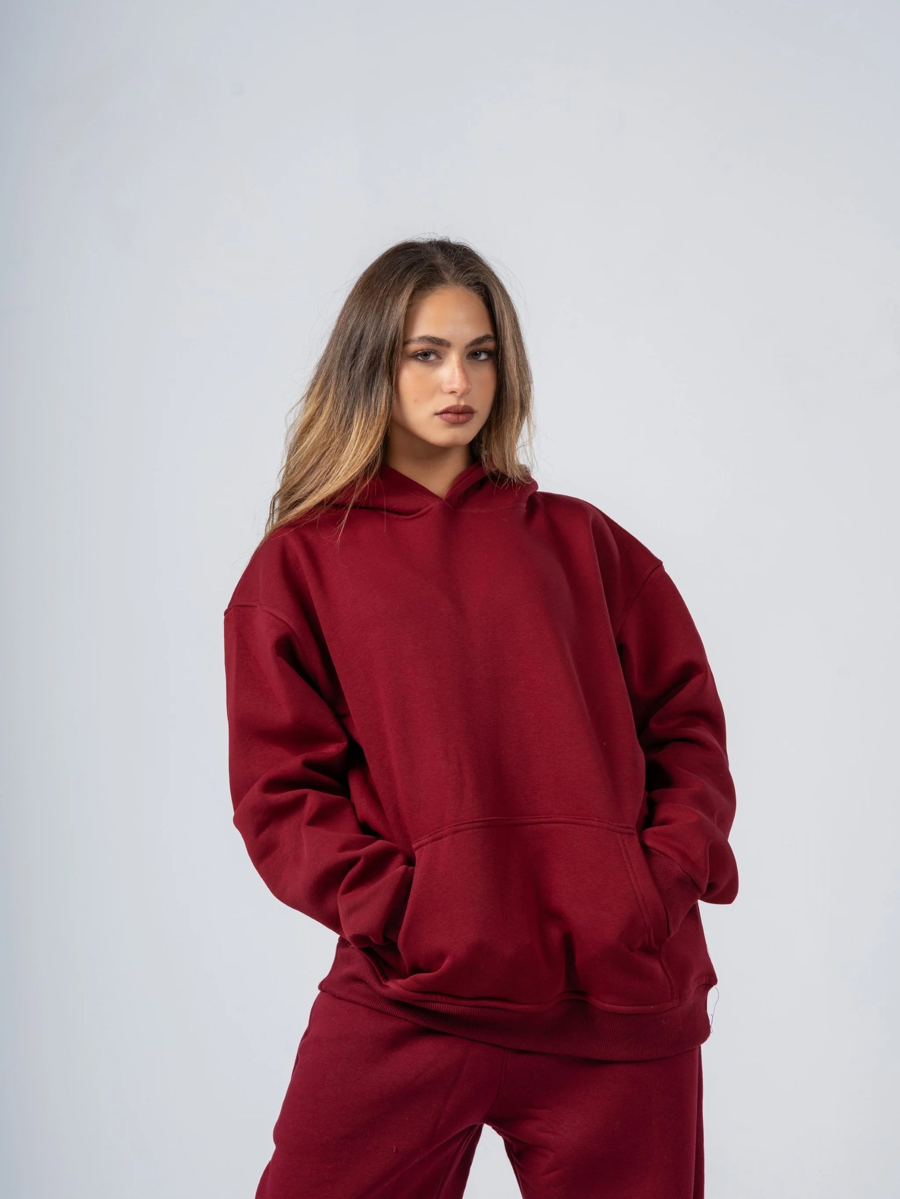 BURGUNDY OVERSIZED HOODIE