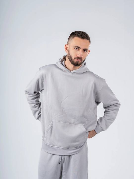 SILVER OVERSIZED HOODIE