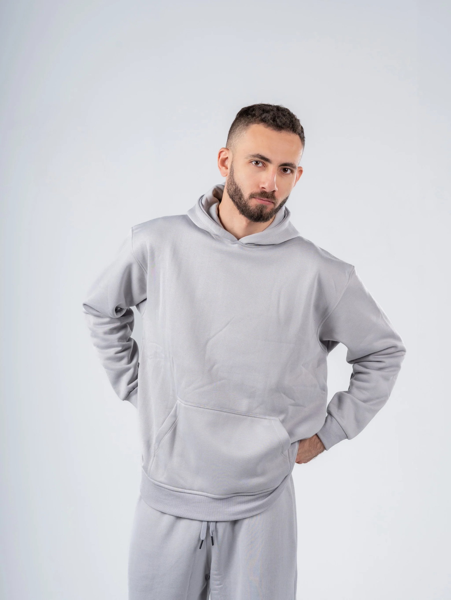 SILVER OVERSIZED HOODIE