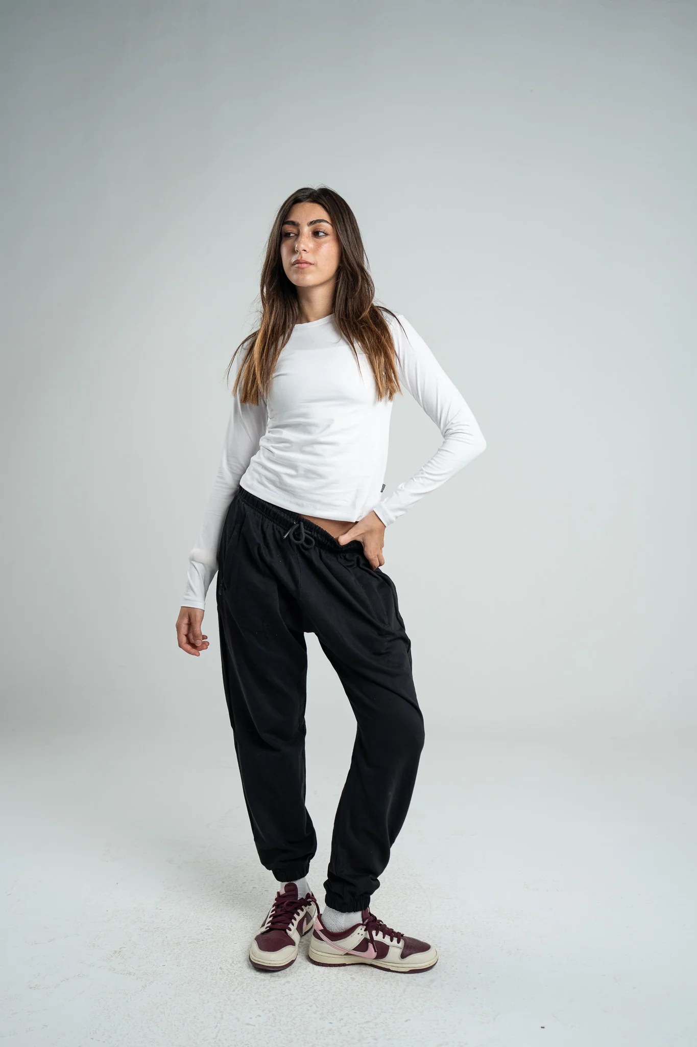 WHITE BABY LONG SLEEVE T-SHIRT
