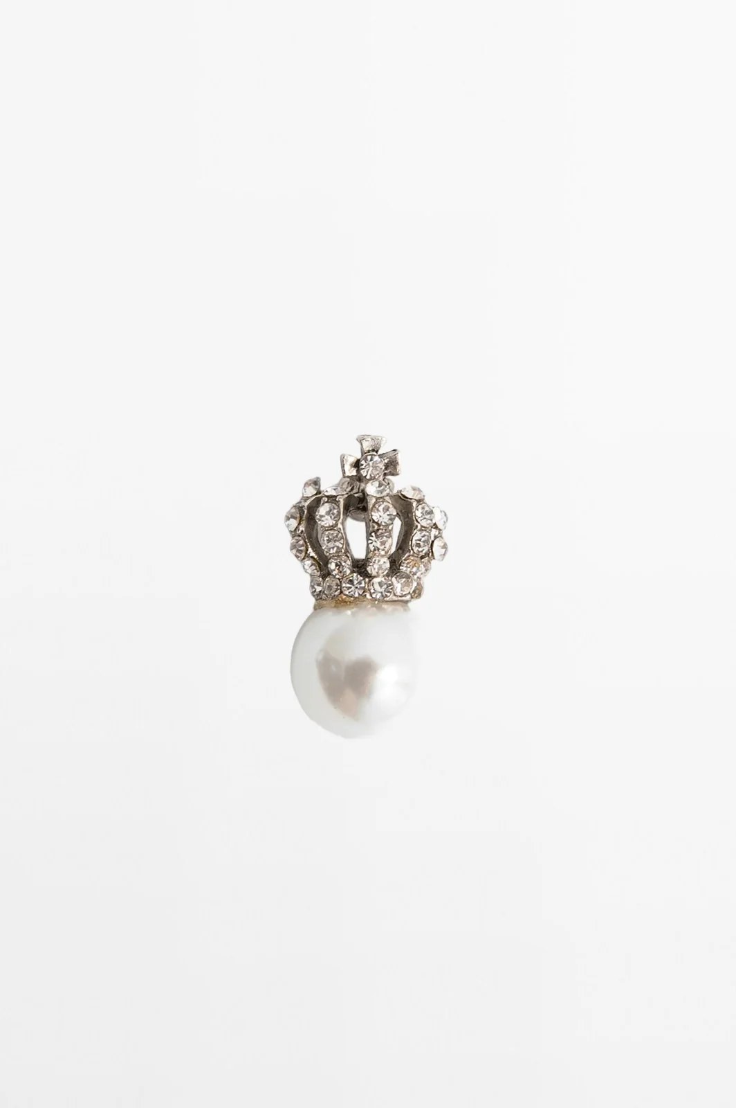 Crown & Pearl Pin Brooch