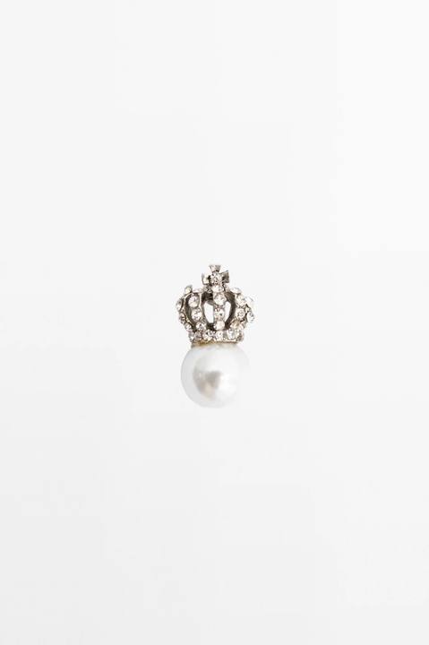 Crown & Pearl Pin Brooch