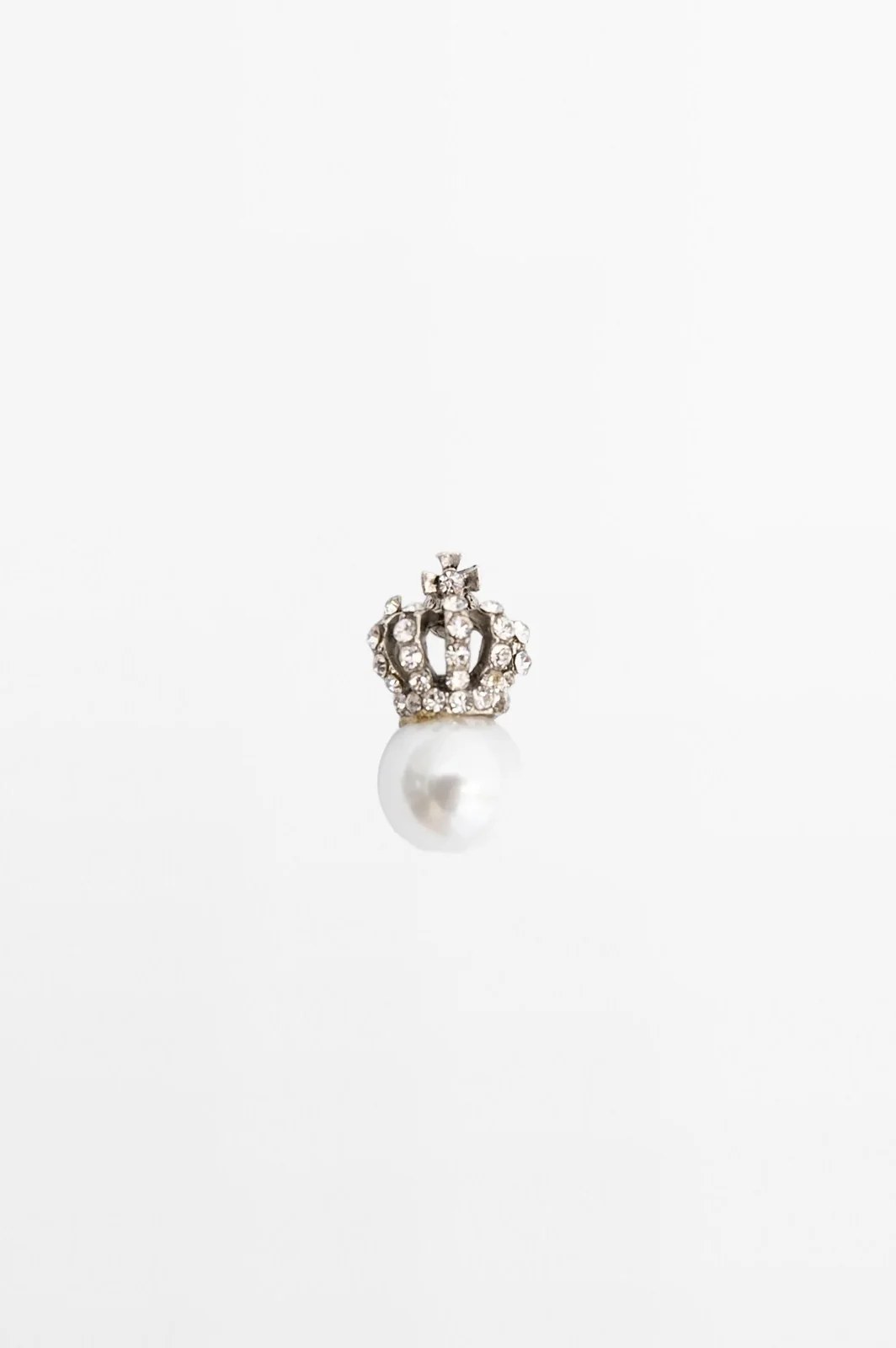 Crown & Pearl Pin Brooch