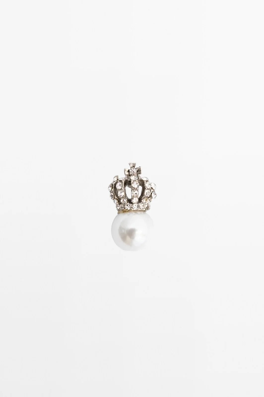 Crown & Pearl Pin Brooch