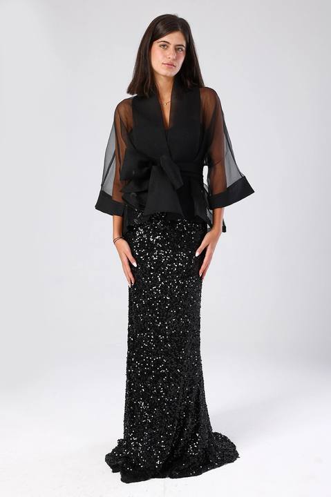 Wrapped Organza Jacket