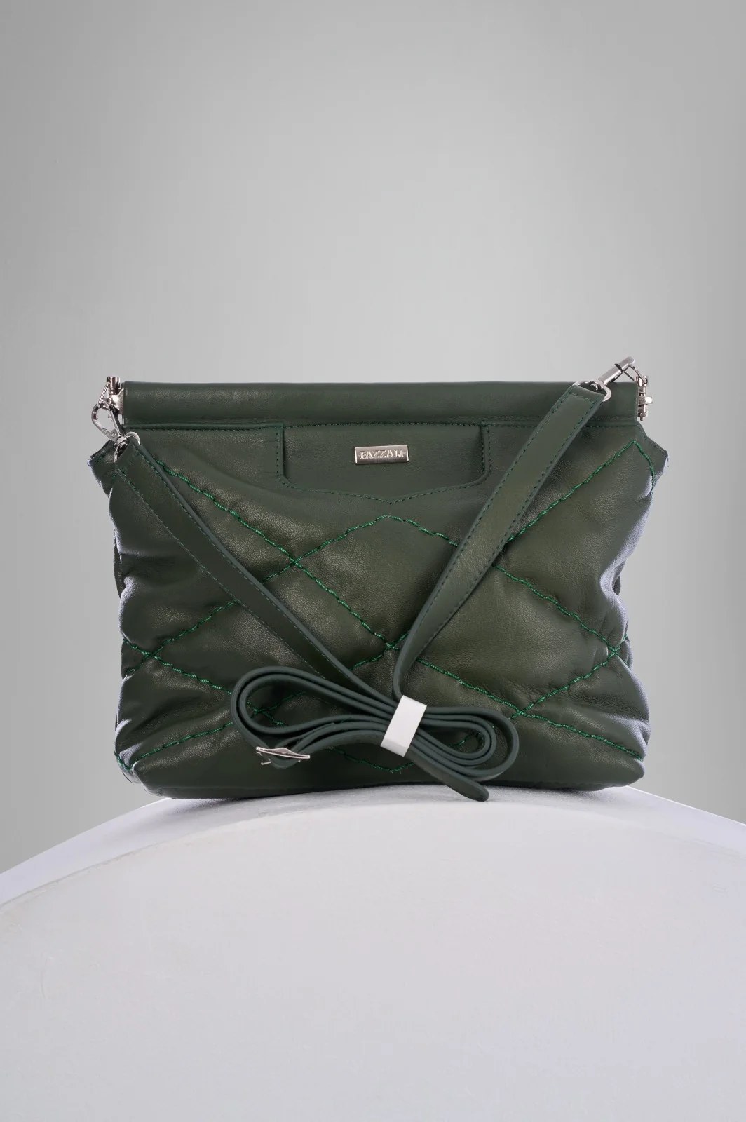 Quilted Genuine Leather Crossbody Bag